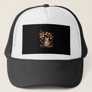 Leaf Fall Tree Hello Autumn Thanksgiving It’s Fall Trucker Hat