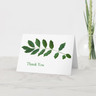 Leaf Fern Nature Thank You Card
