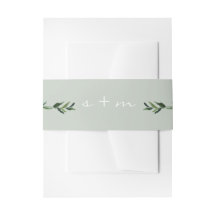 Leaf Foliage Monogram Simple Modern Minimal Sage