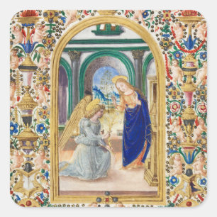 Leaf from a Book of Hours Square Sticker