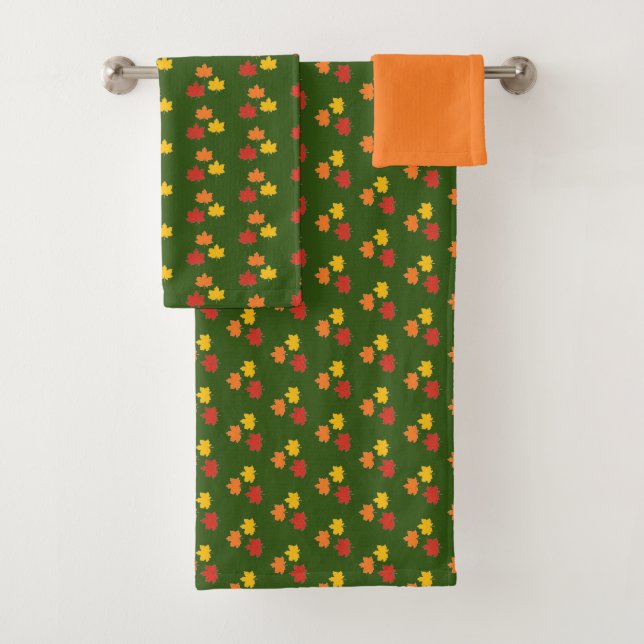 Leaf/halloween/Autumn   Bath Towel Set (Insitu)
