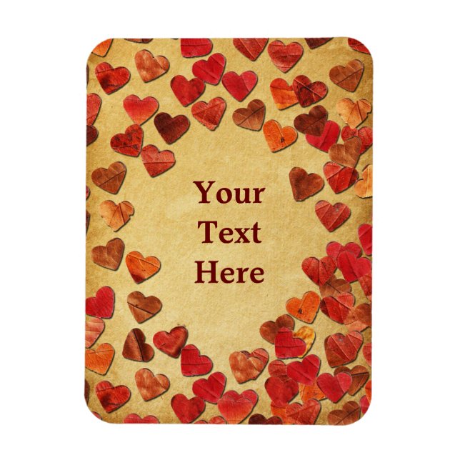 Leaf Hearts - Be My Valentine Magnet (Vertical)