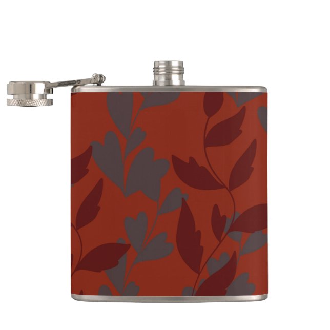 leaf hip flask (Opened)