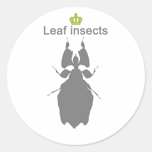 Leaf insects g5 classic round sticker (Front)