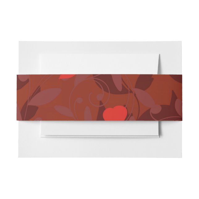 leaf invitation belly band (Front Example)