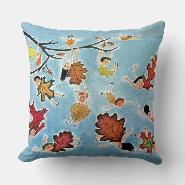 Leaf Kids Throw Pillow (Front)