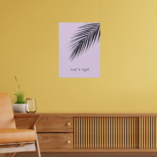 Leaf & Light – Minimalist Palm Leaf Poster