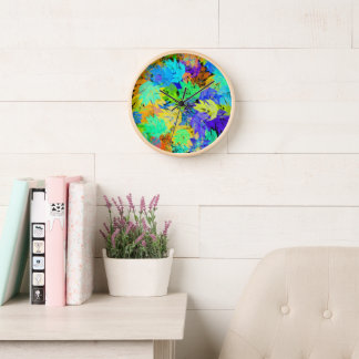 Leaf me alone. clock