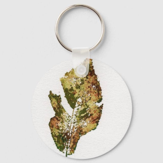 Leaf Nature Print Keychain (Front)