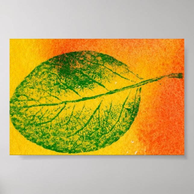 Leaf Nature Print Mini-Poster (Front)