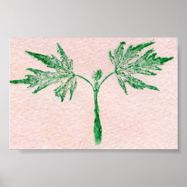 Leaf Nature Print Mini-Poster (Front)