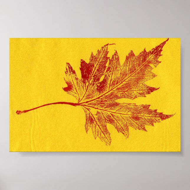 Leaf Nature Print Mini-Poster (Front)