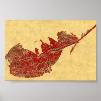Leaf Nature Print Mini-Poster
