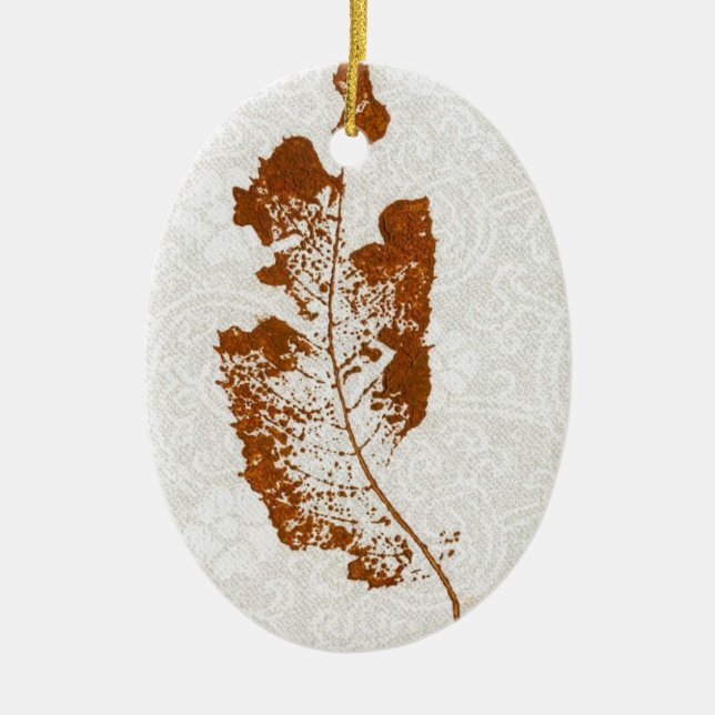 Leaf Nature Print Ornament (Front)