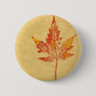 Leaf Nature Prints Button