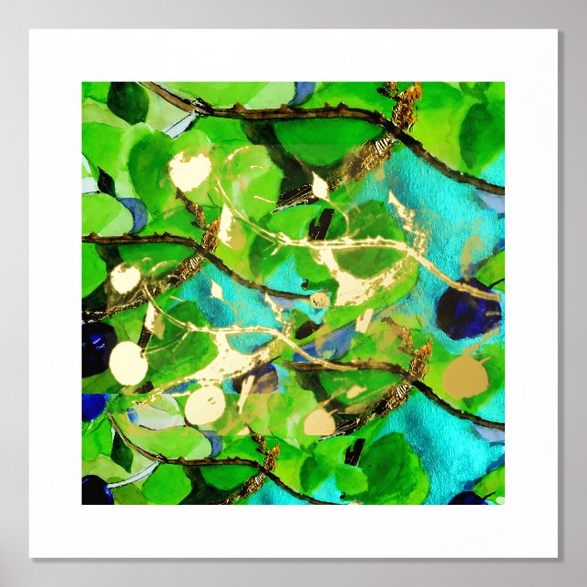 Leaf on Vine Foil Print (Front)