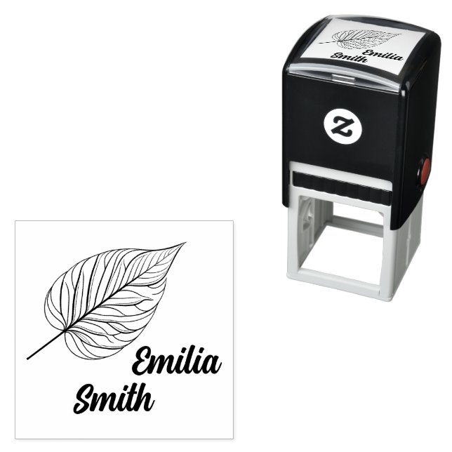 Leaf Outlines Self-inking Stamp (In Situ)