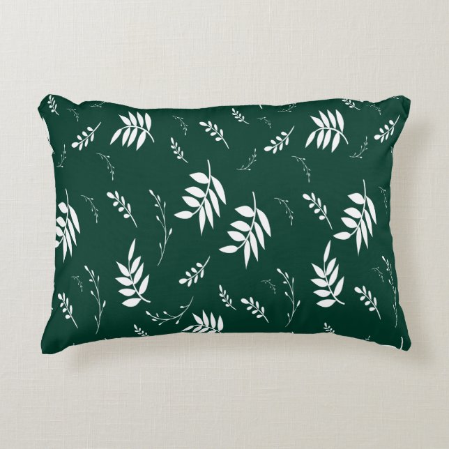 leaf pattern accent pillow (Front)