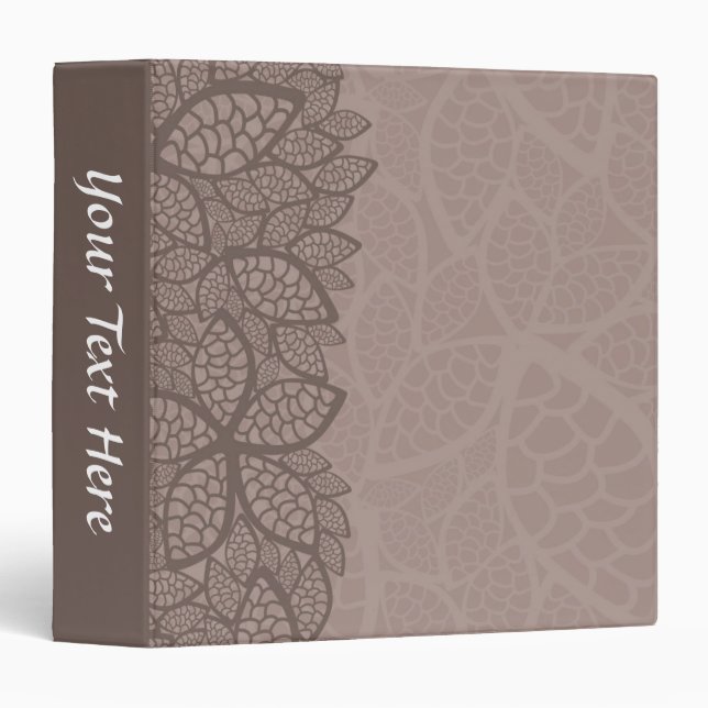 Leaf pattern border and background binder (Front/Spine)