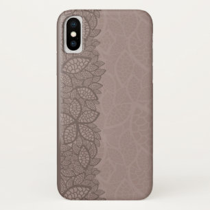Leaf pattern border and background iPhone x case