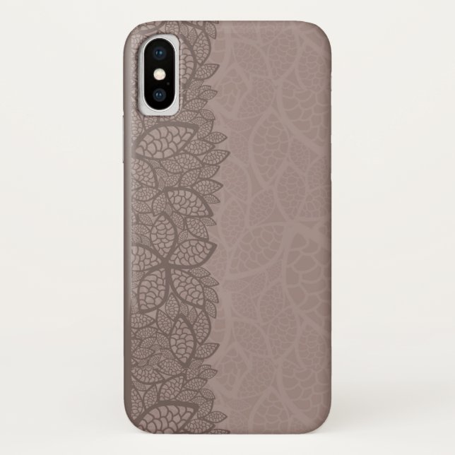 Leaf pattern border and background Case-Mate iPhone case (Back)