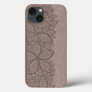 Leaf pattern border and background iPhone 13 case