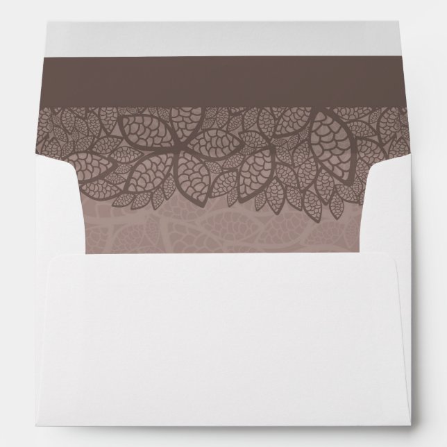 Leaf pattern border and background envelopes (Back (Bottom))
