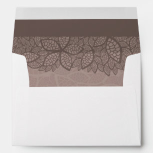 Leaf pattern border and background envelopes