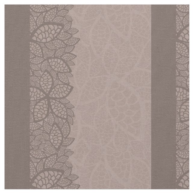 Leaf pattern border and background fabric (Close Up)