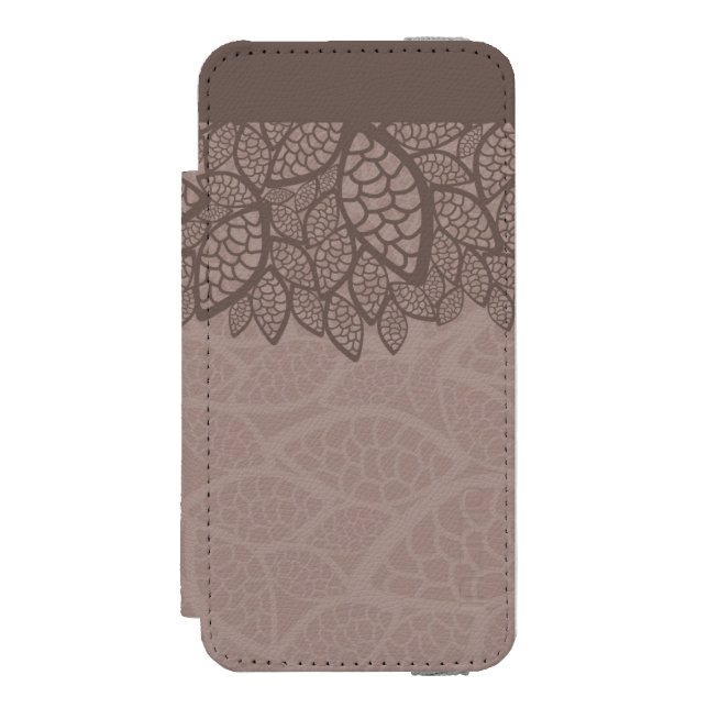 Leaf pattern border and background incipio iPhone wallet case (Folio Front)