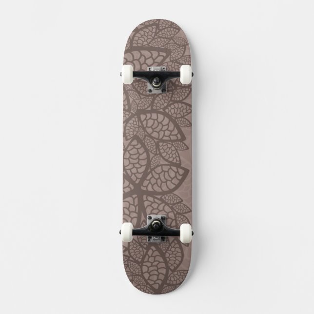 Leaf pattern border and background skateboard (Front)