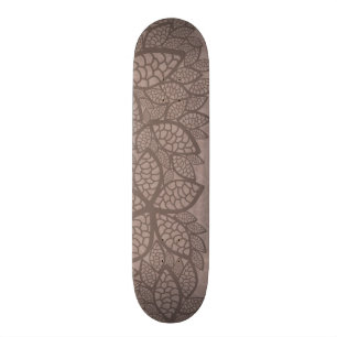 Leaf pattern border and background skateboard