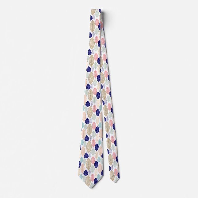 Leaf Pattern - Colours 01 Tie (Front)