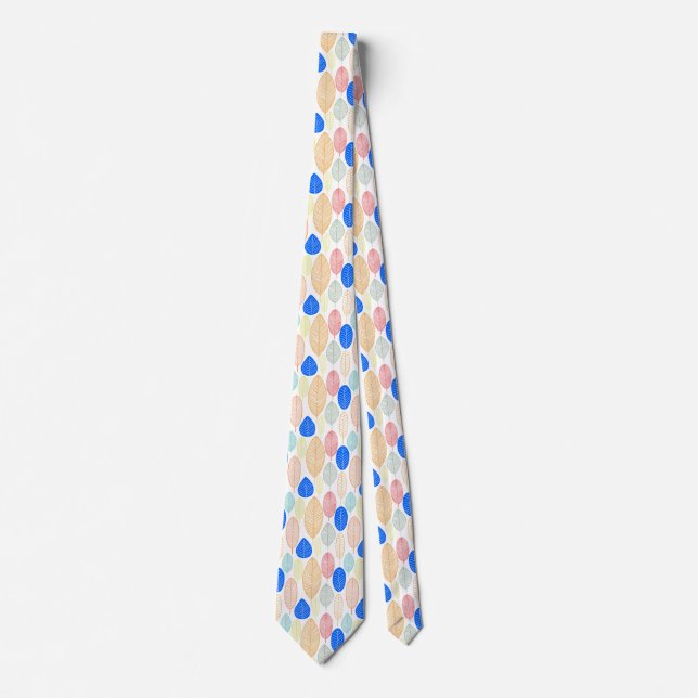Leaf Pattern - Colours 02 Tie (Front)
