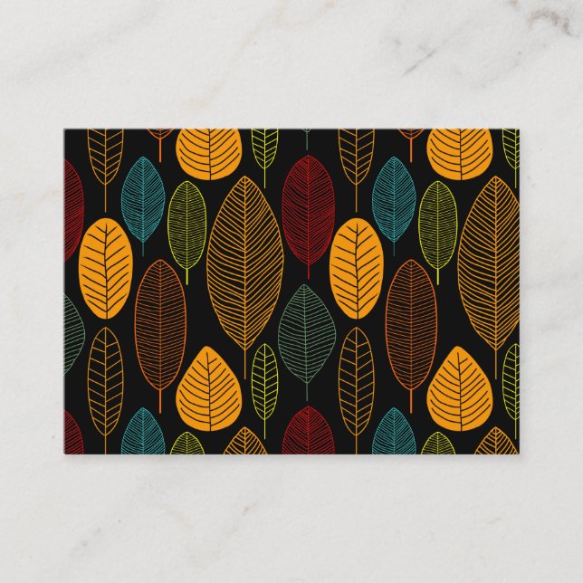 Leaf Pattern - Colours Business Card (Front)