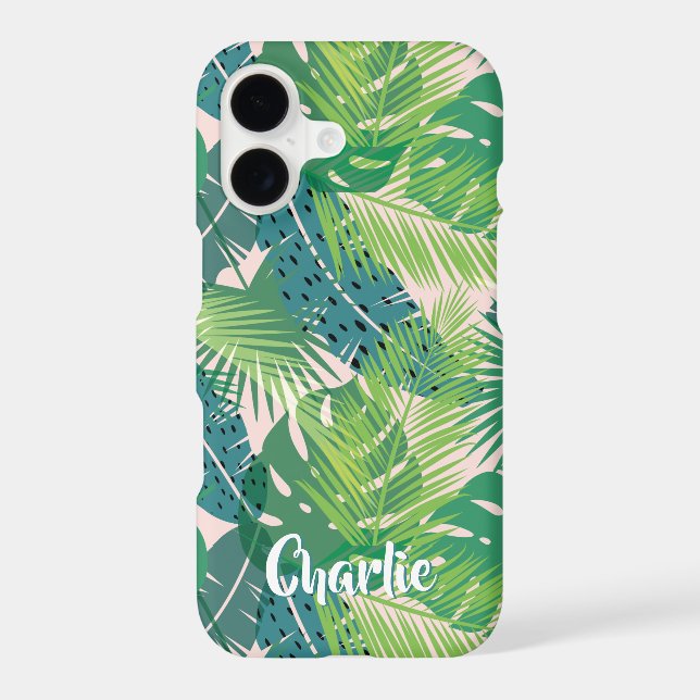 Leaf Pattern custom name phone cases (Back)