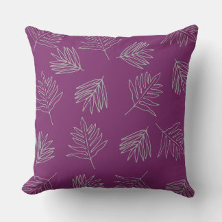 Leaf Pattern Graphic  Throw Pillow