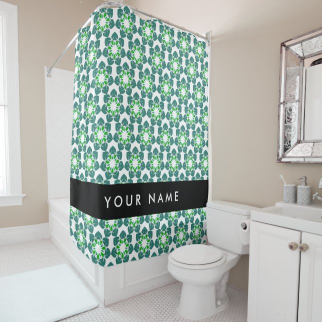 Leaf Pattern, Green Leaves, Your Name (In Situ)