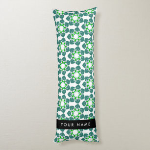 Leaf Pattern, Green Leaves, Your Name Body Pillow