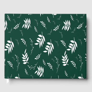 leaf pattern guest book