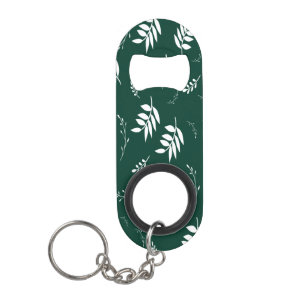 leaf pattern keychain bottle opener