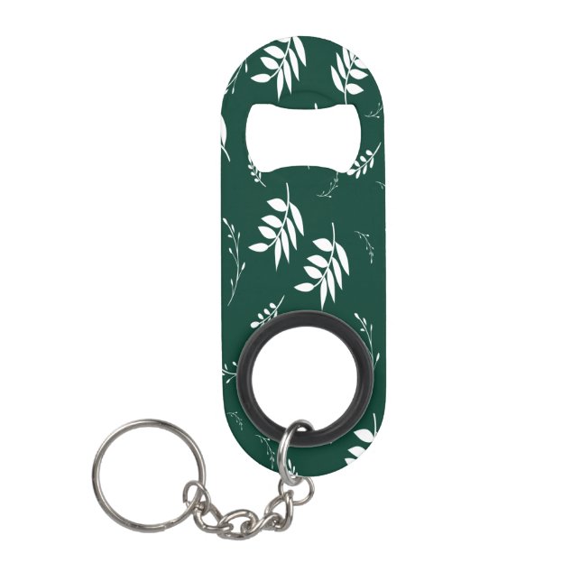 leaf pattern keychain bottle opener (Front)