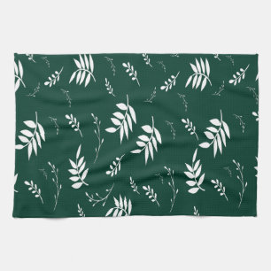 leaf pattern kitchen towel