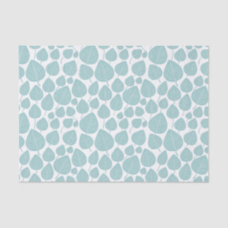 Leaf Pattern - Light Blue Green Tissue Paper