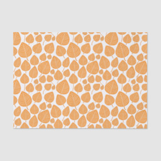 Leaf Pattern - Light Orange Tissue Paper