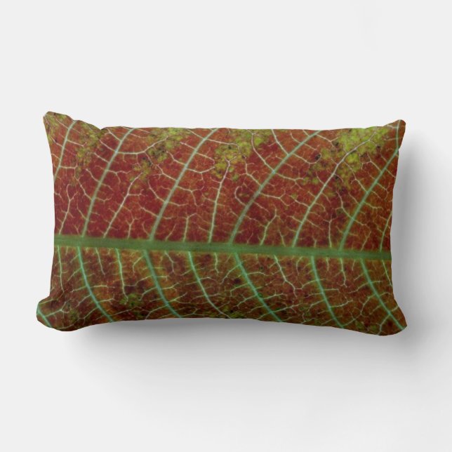 Leaf Pattern Lumbar Pillow (Front)