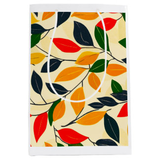 Leaf Pattern Medium Gift Bag