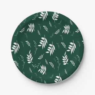 leaf pattern paper plate