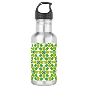 Leaf Pattern, Pattern Of Leaves, Green Leaves 532 Ml Water Bottle