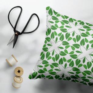 Leaf Pattern, Pattern Of Leaves, Green Leaves Accent Pillow